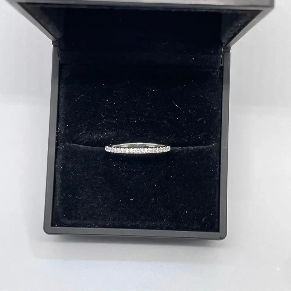 Moissanite Diamond Wedding Band Anniversary Ring GRA Certified Size 7